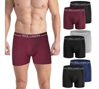 IGOLUMON Mens Bamboo Boxers Shorts Multipack 6 Pack Breathable Mens Underwear Open Fly Pouch Briefs With Elastic Waist Trunks Hipster