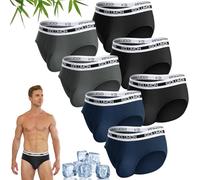 IGOLUMON Mens Underwear Briefs 7 Pack Bamboo Rayon Mens Underpants Multipack No Fly Stretch Fit Men's Briefs Tag-Free Mid Waist Men's Underwear