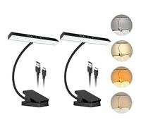 iGoober Rechargeable Music Stand Lights - Eye Care 47 LEDs Clip On Piano 4 Colors and 3 Brightness USB C Up to 110 Hours Runtime Portable Lamp for Musicians Large