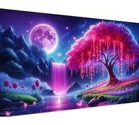 igoodom Large Diamond Painting, Landscape Large Diamond Art Kits for Adults, Full Drill Round Big Diamond Painting, DIY Gem Art and Crafts for Home Wall Decor Gift 27.5 X 15.7inch