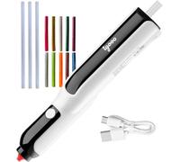 igooo Cordless Glue Pen, Mini Hot Glue Gun, 6s Preheat, Automatic Glue Stick Feeding, Rechargeable Li-ion Battery, 7mm Stick, Perfect for Crafting and DIY (12 sticks)