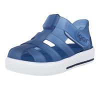 Igor Star Transparent Blue Sandals Washable Beach Shoes with Comfort Insole