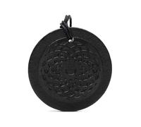 Igox Shungite 3D Engraved Torus Circle Pendant with Cord - Authentic Healing Stone for Chakra and Energy Balancing, Standard, Stone, Shungite