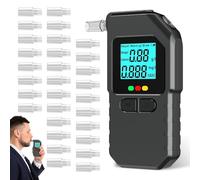 IGRARK Breathalyzer 30 Mouthpieces, Alcohol Tester UK Breathalysers, Portable Digital Alcohol Breath Analyzer with LCD Display and Memory Function, Breath Tester for Home Personal Professional Use