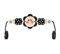 iGRATENS Baby Bouncer Toy Bar, Bouncer Toy Bar Attachment, Easy to Attach and Remove, Child-Friendly Materials, Ideal for Baby, Black and White Toys