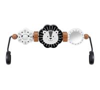 iGRATENS Baby Bouncer Toy Bar, New Model Wooden Toy with Mirror for Baby Bouncer Soft & Bliss, Easy to Attach & Remove, Child-Friendly Material, Early Identification Black and White Toys, Lion