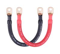 iGreely 2/0 AWG Battery Cable 2/0 Gauge Pure Copper Battery Cables with 3/8” Heavy Duty Lugs for Solar Power Inverter Automotive RV Marine Boat,DIY for Replacement Parts & Accessories 1ft/30cm