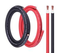 iGreely 4 Gauge Wire Flexible Welding Battery Pure Copper Cable, Upgraded Heavy-Duty Insulation 4 AWG Battery Cable for Car,Auto,Solar,Marine,Generator,Inverter-10 Feet Each Black&Red