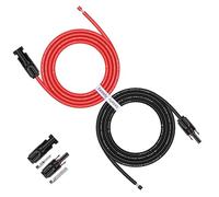 iGreely 6mm² Solar Panel Extension Cable with Female and Male Solar Connector, 6mm² Solar Cable 3m (3m Red + 3m Black)