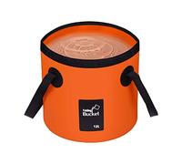 iGreely Folding Bucket - Foldable Camping Storage Container Collapsible Bucket 12L 15L 20L Portable Lightweight Pail for Camping Traveling Hiking Fishing Boating and Gardening (Orange(12L))