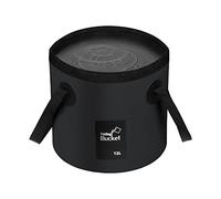 iGreely Folding Bucket - Foldable Camping Storage Container Collapsible Bucket 12L Portable Lightweight Pail for Camping Traveling Hiking Fishing Boating and Gardening (Black(12L))