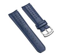 IGRIXLSD 1PC Leather Wrist Strap, Waterproof Watch Band Replacement Compatible with 22 23mm for Men and Women, Blue, 23mm