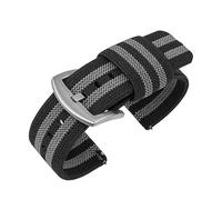 IGRIXLSD 1PC Nylon Wrist Strap, Compatible with 18 20 22 24mm, Dual Colors Quick Release Adjustable Watch Band, for Men and Women(22mm)