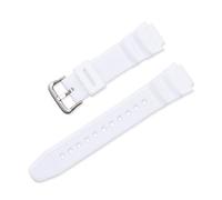 IGRIXLSD 1PC PU Watch Band 18mm, Non-Slip Adjustable Waistband Replacement Fits for AQ-S810W AE-1000 AE-1200(White)