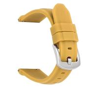 IGRIXLSD 1PC Quick Release Watch Band, Compatible with 20 22 24 26mm, Silicone Wrist Strap, with Stainless Buckle, for Men Women, Yellow, 26mm