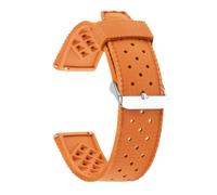 IGRIXLSD 1PC Quick Release Watch Band Compatible with 20 22mm, TPU Breathable Wrist Strap Replacement for Men and Women, Orange, 22 mm