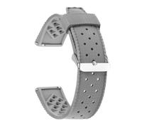 IGRIXLSD 1PC Quick Release Watch Band Compatible with 20 22mm, TPU Breathable Wrist Strap Replacement for Men and Women, Gray, 20mm
