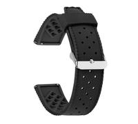 IGRIXLSD 1PC Quick Release Watch Band Compatible with 20 22mm, TPU Breathable Wrist Strap Replacement for Men and Women, Black, 22 mm