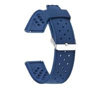 IGRIXLSD 1PC Quick Release Watch Band Compatible with 20 22mm, TPU Breathable Wrist Strap Replacement for Men and Women, Blue, 20mm