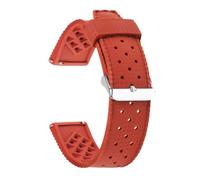 IGRIXLSD 1PC Quick Release Watch Band Compatible with 20 22mm, TPU Breathable Wrist Strap Replacement for Men and Women, Red, 20mm