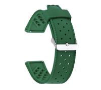 IGRIXLSD 1PC Quick Release Watch Band Compatible with 20 22mm, TPU Breathable Wrist Strap Replacement for Men and Women, Green, 22 mm