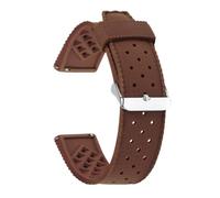 IGRIXLSD 1PC Quick Release Watch Band Compatible with 20 22mm, TPU Breathable Wrist Strap Replacement for Men and Women(Brown,20mm)