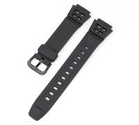 IGRIXLSD 1PC TPU Watch Band 18mm, Anti Slip Adjustable Waistband Replacement Fits for AQ-S800W AE-1000 AE-1200 SGW-300H, Black, 18mm