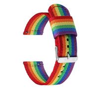 IGRIXLSD 1PC Watch Band, 20mm 22mm Quick Release Nylon Watch Strap Replacement with Rainbow Pattern for Men and Women(22mm)