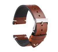 IGRIXLSD 1PC Watch Band, Compatible with 18 20 22mm, Quick Release Waterproof Leather Wrist Strap Replacement(Brown,22mm)