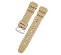 IGRIXLSD 1PC Watch Band, PU Adjustable Waistband Replacement with Size 18mm Fits for AQ-S810W AE-1000 AE-1200(Beige)