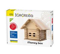 IGROTECO Create. Play. Live. Money Box Building Block Set Wooden Toy Jigsaw Puzzle Natural Wood Educational game Wooden Construction Set - 37 parts