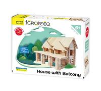 IGROTECO Create. Play. Live. Wooden Construction Toys Building & Construction Toys Think of your own model multi functional building set (House with Balcony)