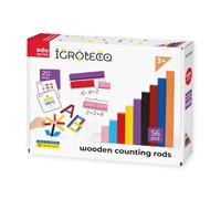 Igroteco® Rake Sticks Set - Educational Toy for Children to Develop Mathematical Skills and Motor Skills with Colourful Wooden Sticks and Tasks