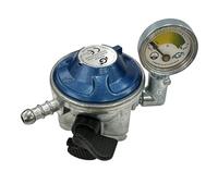IGT 28Mbar Butane Gas Regulator With Pressure Gauge Fits 21Mm Gas Cylinders