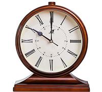 Igtazy Vintage Mantle Clock for Table Decor,Modern Desk Clock Battery Operated for Living Room,Bedroom,Office,Fireplace Mantel,Shelf Decor (Brown)
