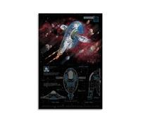 Igtefte Jango Fett Slave I Poster Canvas Art Painting Office Home Bar Aesthetic Wall Decor 12x18inch(30x45cm)