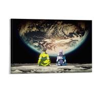 Igtefte Moon Trip Poster Canvas Art Painting Office Home Bar Aesthetic Wall Decor 12x18inch(30x45cm)