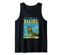 Iguana at The Tropical Beach Vintage Retro Belize Souvenir Tank Top