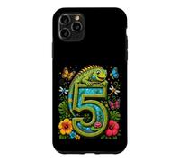 Iguana Five 5yr 5th Birthday Reptile 5 Year Old Boys Gifts Case for iPhone 11 Pro Max
