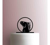 Iguana Head - Acrylic Cake Topper 8 Inch Width/Green