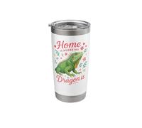 Iguana Home is Where My Dragon is Stainless Steel Insulated Tumbler