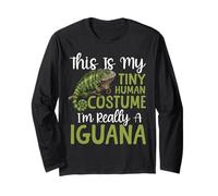 Iguana This is My Tiny Human Costume I'm Really A Iguana Long Sleeve T-Shirt