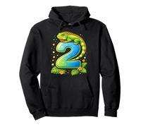 Iguana Two 2yr 2nd Birthday Cute Reptile 2 Year Old Boys Pullover Hoodie