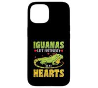 Iguanas left footprints on my hearts - Iguana Case for iPhone 15