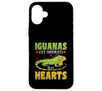 Iguanas left footprints on my hearts - Iguana Case for iPhone 16 Plus