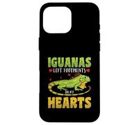 Iguanas left footprints on my hearts - Iguana Case for iPhone 16 Pro Max