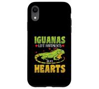 Iguanas left footprints on my hearts - Iguana Case for iPhone XR