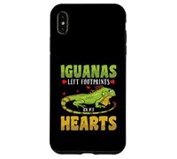 Iguanas left footprints on my hearts - Iguana Case for iPhone XS Max
