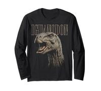 Iguanodon Face Dinosaur Wildlife Nature Dino Iguanodon Long Sleeve T-Shirt