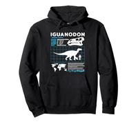 Iguanodon fact sheet Dinosaur Facts Pullover Hoodie